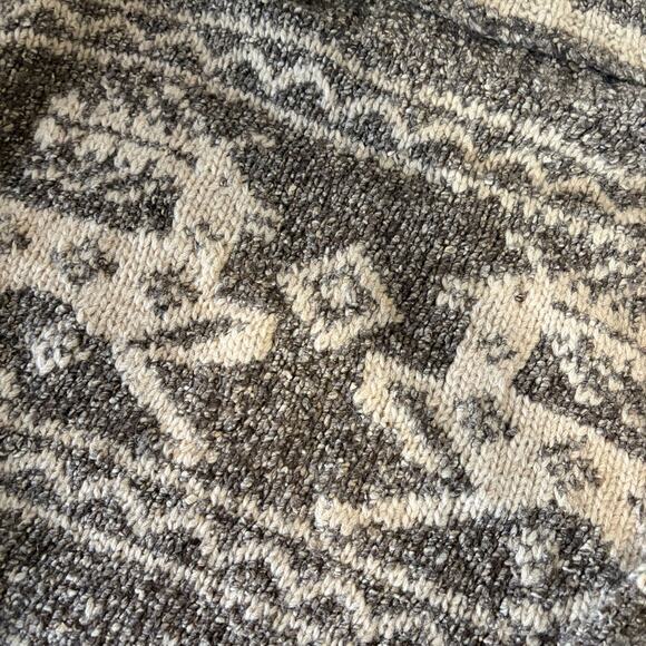 RALPH LAUREN VTG Rare Wool Silk Reindeer Hand Knit Swseater in Tan Size L - Picture 8 of 14